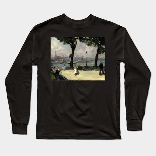 High Resolution William Glackens Painting East River Park 1902 Long Sleeve T-Shirt by tiokvadrat